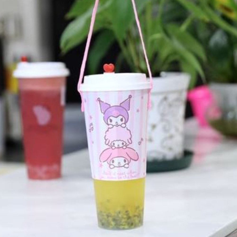 My Melody Piano Kuromi Water Bottle/Bubble Tea /Heat Cup Sleeve Cover Holder